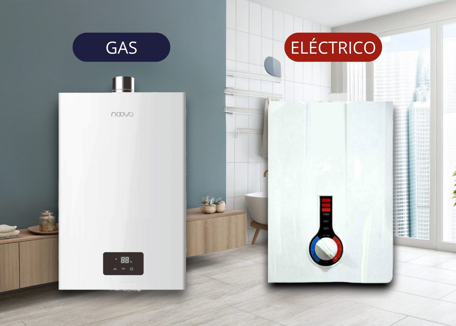 Calefón eléctrico vs calefón a gas